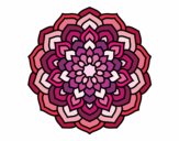 Coloring page Mandala flower petals painted bymoniquem