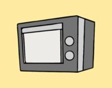 Coloring page Microwave oven painted bylorna