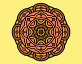 Coloring page Mandala for mental relaxation painted byrobo