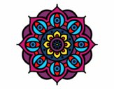 Coloring page Mandala open eyes painted byRjsWifey