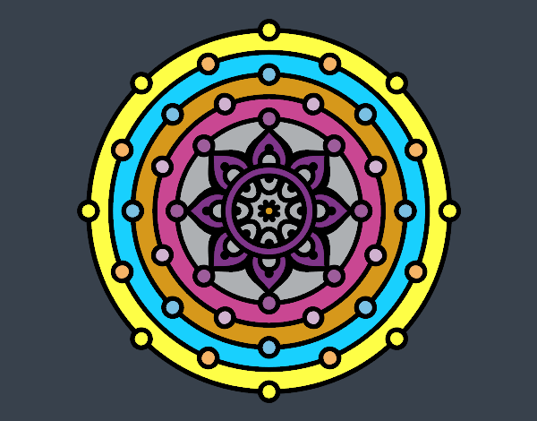 Coloring page Mandala solar system painted byrobo