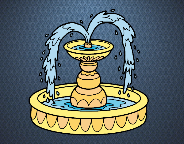 Coloring page Fountain painted bylorna