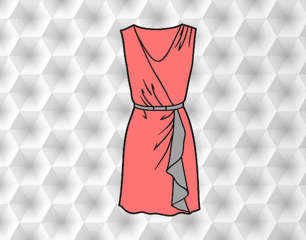 Coloring page Simple dress painted bylorna