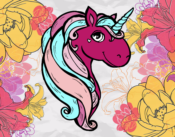 Coloring page A unicorn painted byMissMel333