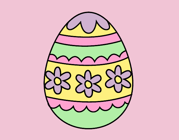 Flowery easter egg