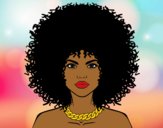 Coloring page Afro hairstyle painted bybbbb