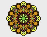 Coloring page Mandala meeting painted byPegfy