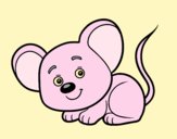 Coloring page A little mouse painted bylorna