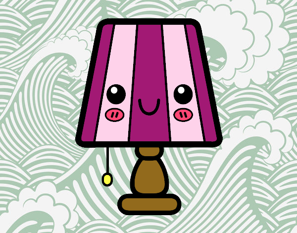 Coloring page A table lamp painted bySant