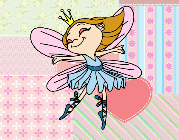 Coloring page Fairy with wings painted bybbbb