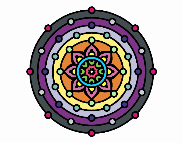 Coloring page Mandala solar system painted bykris10