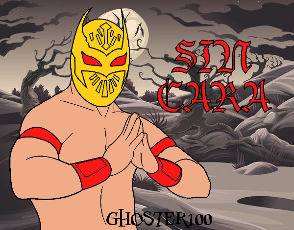 sin cara mask coloring pages