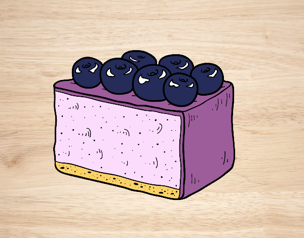 Coloring page Blueberry pie painted bybbbb