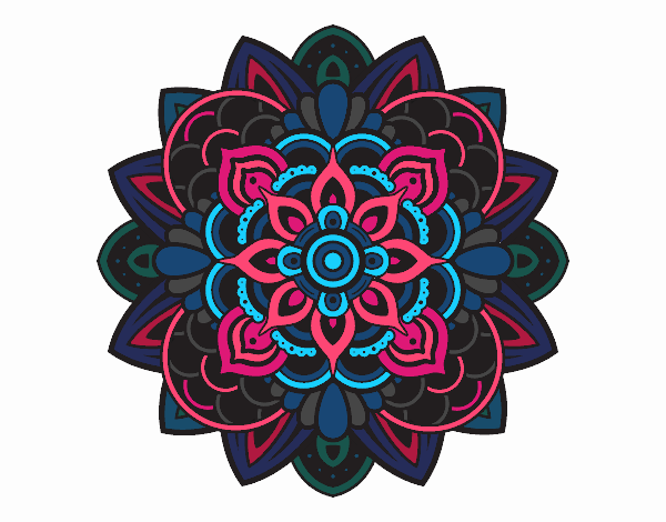 Coloring page Decorative mandala painted byPatricia 
