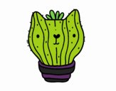 Coloring page Cat cactus painted byBella0