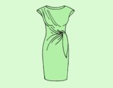 Coloring page Elegant dress painted bylorna