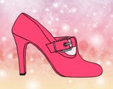 Coloring page Chic shoes painted bylorna