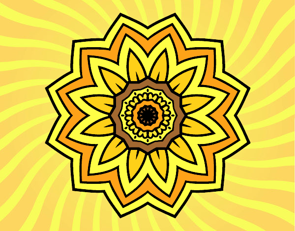Flower mandala of sunflower