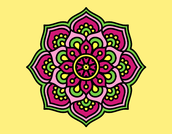 Mandala concentration flower