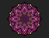 Coloring page Mandala simple symmetry  painted bytapulunala