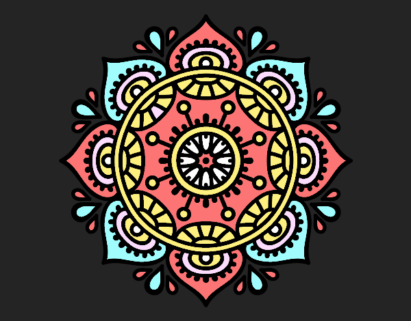 Coloring page Mandala to relax painted bydiosa