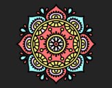 Coloring page Mandala to relax painted bydiosa