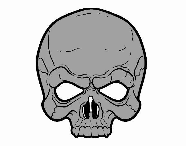 Coloring page Skull mask  painted byMiquel