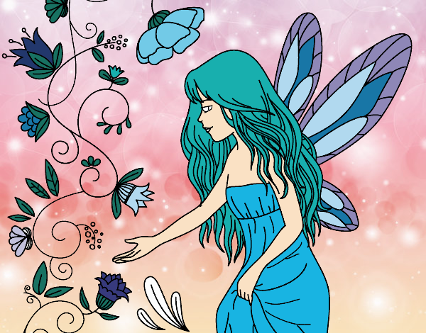 Coloring page Sylph painted bySamantha