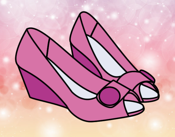 Coloring page Beautiful shoes painted byANIA2