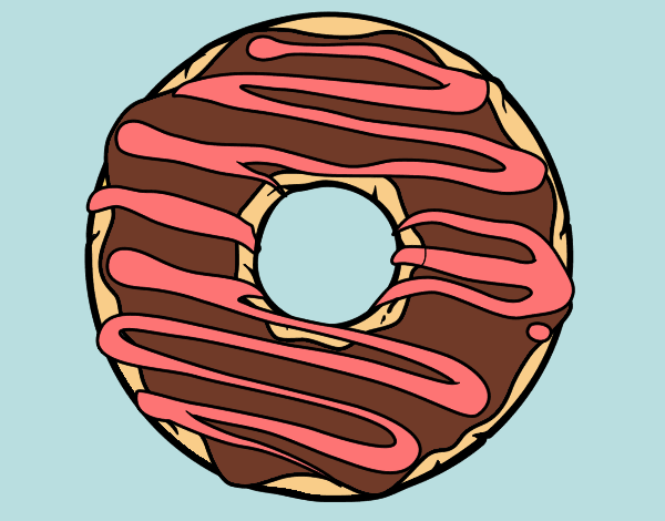 Coloring page Donut painted bybbbb