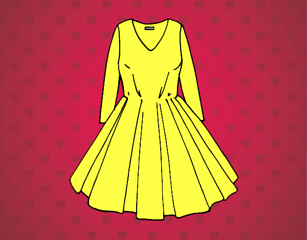 Coloring page Dress with full skirt painted byANIA2