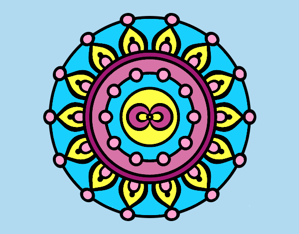 Coloring page Mandala meditation painted byANIA2