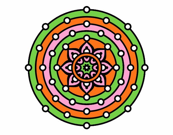 Coloring page Mandala solar system painted byCartimaya