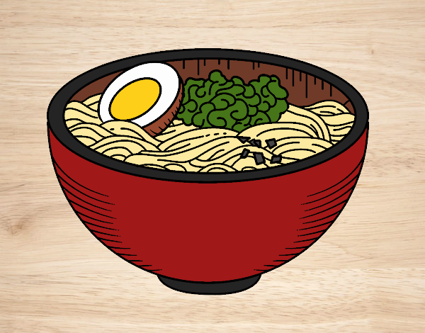 Coloring page Ramen bowl painted bybbbb