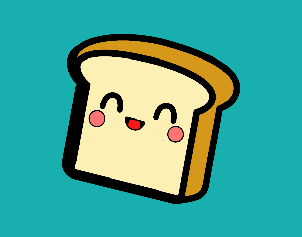 Coloring page Slice of bread painted bybbbb
