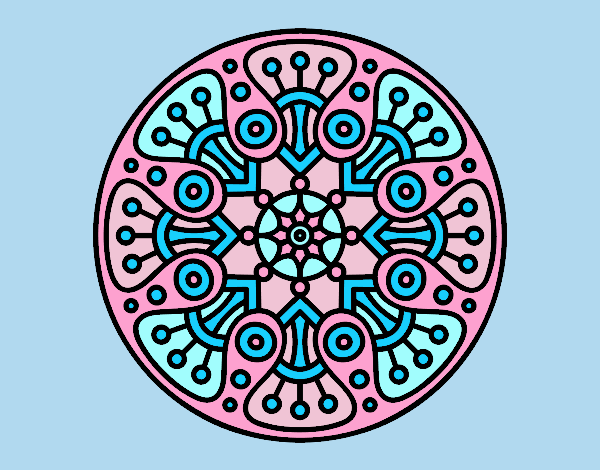 Coloring page Mandala crop circle painted byANIA2