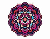 Coloring page Mandala flower petals painted byBriasia