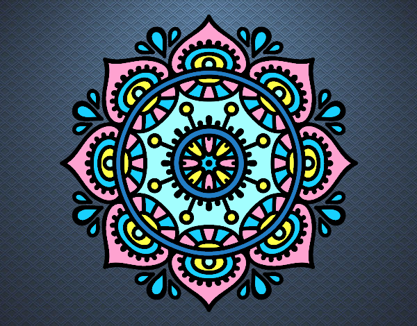 Coloring page Mandala to relax painted byANIA2