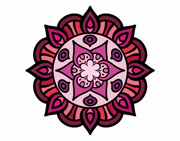 Coloring page Mandala vegetal life painted byleanna