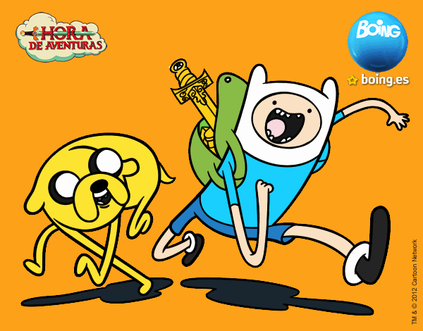 Coloring page Finn and Jake painted byPiaaa
