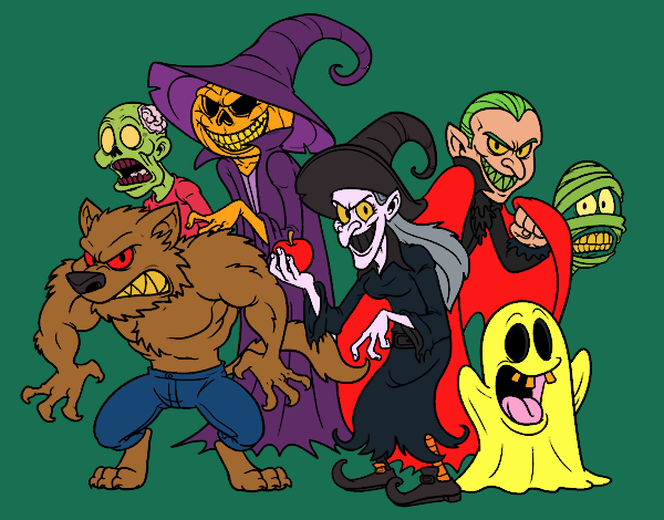 Coloring page Halloween Monsters painted byPiaaa