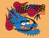 Coloring page Japanese dragon II painted byPiaaa