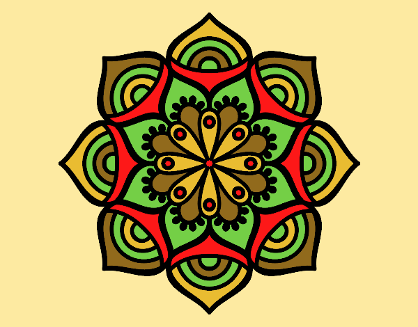 Coloring page Mandala exponential growth painted byANIA2