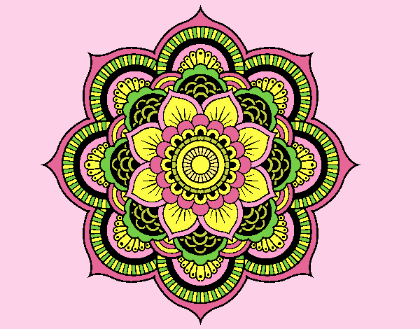 Coloring page Mandala oriental flower painted byANIA2