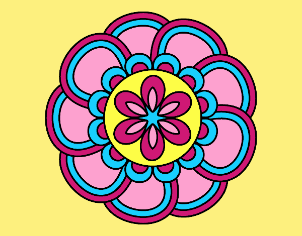Coloring page Mandala petals painted byANIA2