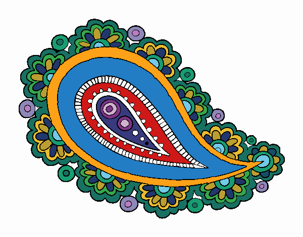 Coloring page Mandala teardrop painted byPiaaa