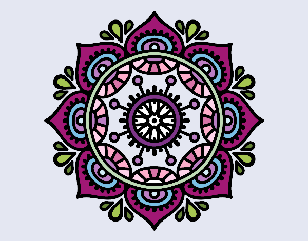Coloring page Mandala to relax painted bybuffal0gal
