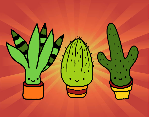 Coloring page Mini cactus painted byPiaaa