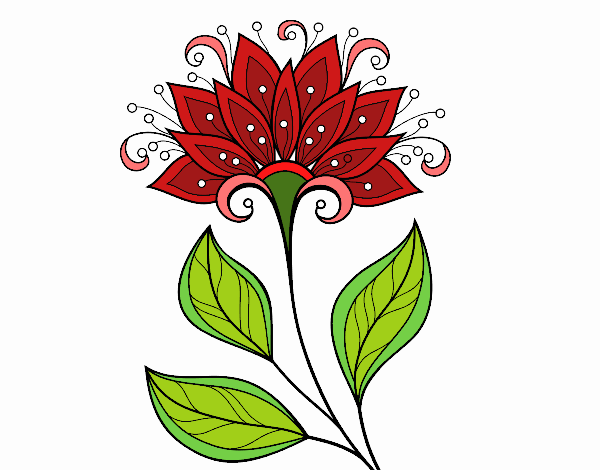Coloring page Decorative flower painted bySkye