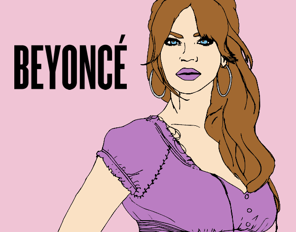 Coloring page Beyoncé B-Day painted bylorna
